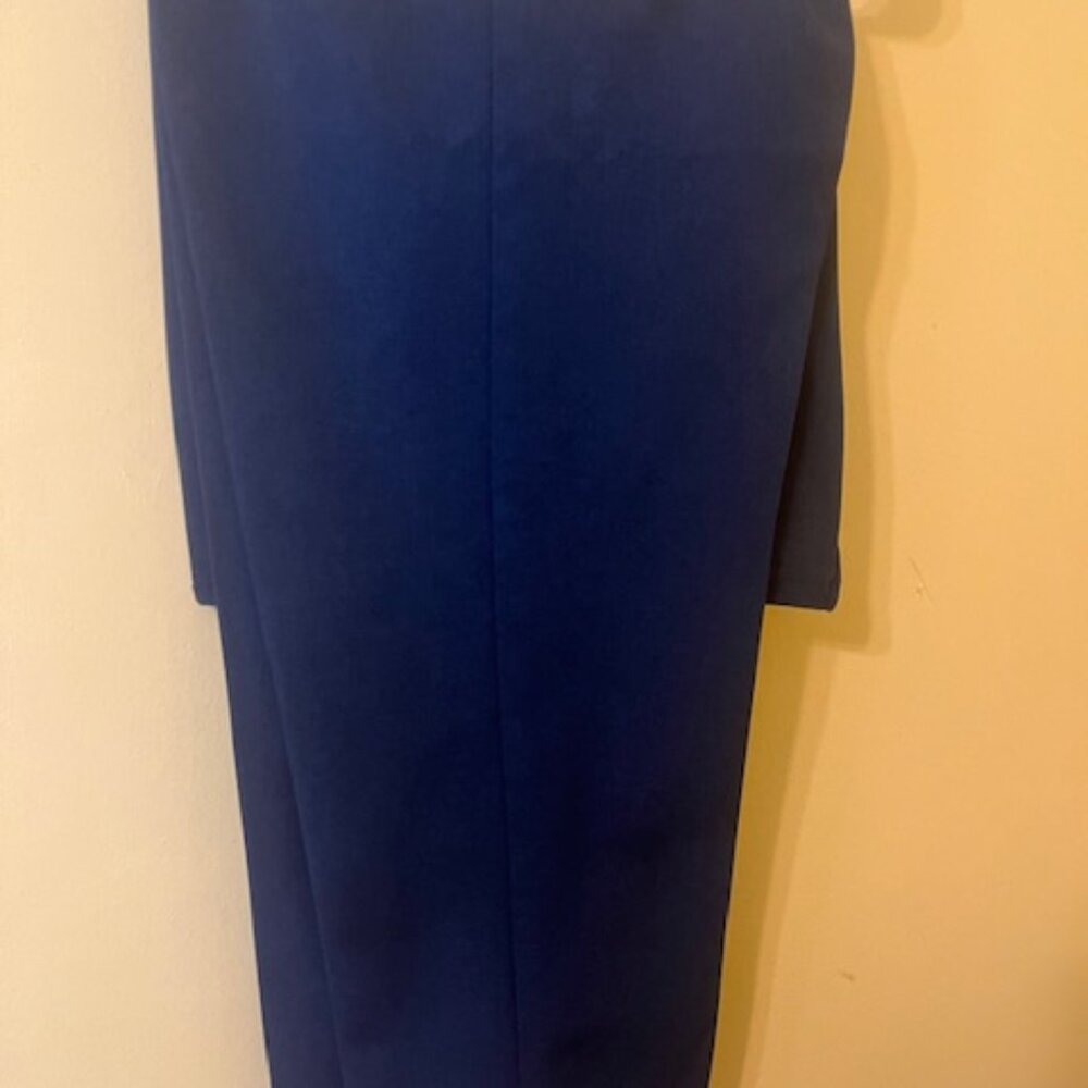 Womens Navy Sleeveless Pantsuit Top and Pants - Picture 2 of 5